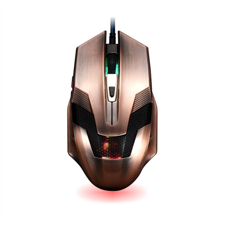 G3 800 / 1200 / 1600 / 2000 DPI High Speed Wired USB 6D Gaming Optical Mouse with LED Backlight (Retro Copper)