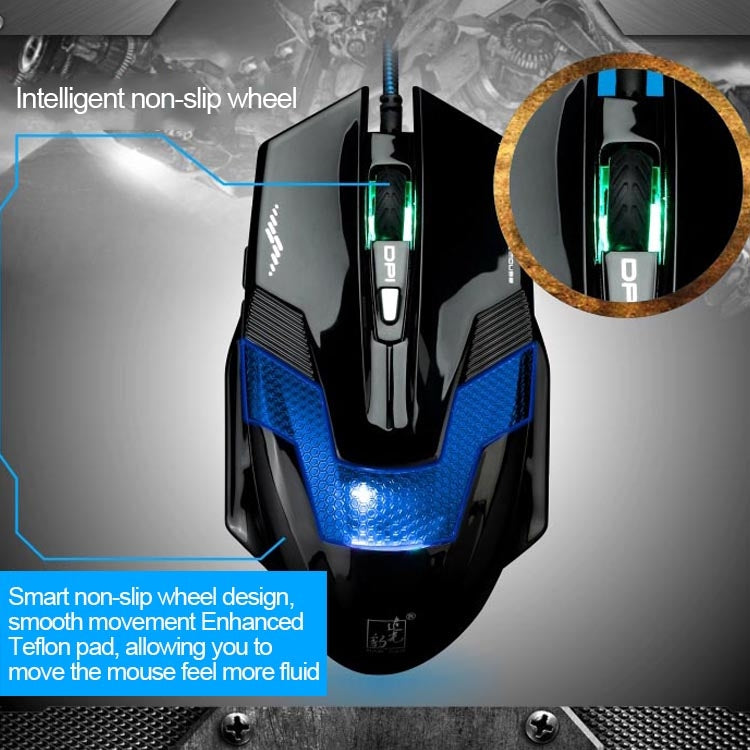 G3 800 / 1200 / 1600 / 2000 DPI High Speed Wired USB 6D Gaming Optical Mouse with LED Backlight (Retro Copper)