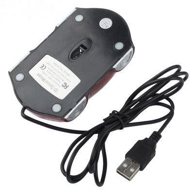 Car Shape USB Optical Mouse(Red)