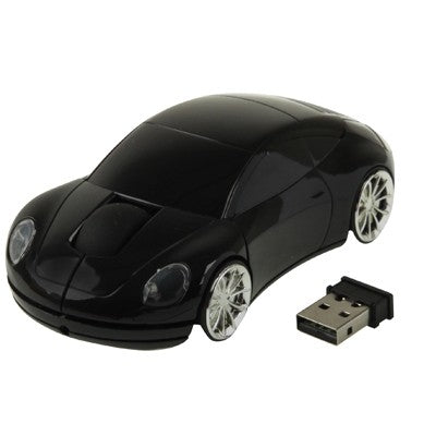 2.4GHz Wireless Car Style Optical Mouse with USB Mini Receiver, Plug and Play, Working Distance up to 10 Meters