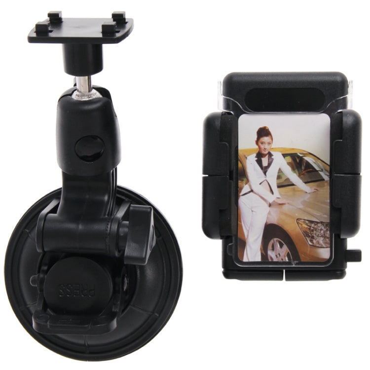 Universal 360 Degree Rotation Suction Cup Car Holder / Desktop Stand for iPhone 5 & 5S & 5C / iPhone 4 & 4S / Other Mobile Phones / MP4 / PDA, Width: 4.5cm - 11.5cm(Black)