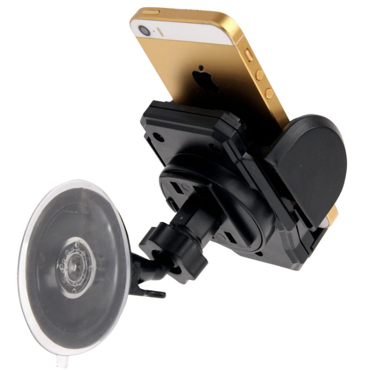 Universal 360 Degree Rotation Suction Cup Car Holder / Desktop Stand, For iPhone, Galaxy, Sony, Lenovo, HTC, Huawei, and other Smartphones of Width: 3.5cm - 10cm(Black)