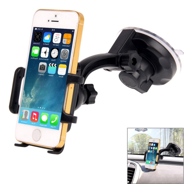 Universal 360 Degree Rotation Suction Cup Car Holder / Desktop Stand for iPhone, Galaxy, Sony, Lenovo, HTC, Huawei, and other Smartphones of Width: 4.5cm - 7.4cm(Black)