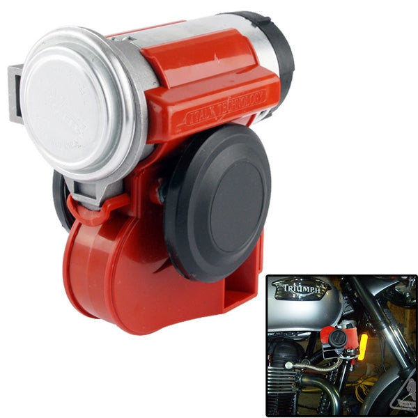 Compact Motorcycle Air Horn with Relay (YSK-888)(Red)