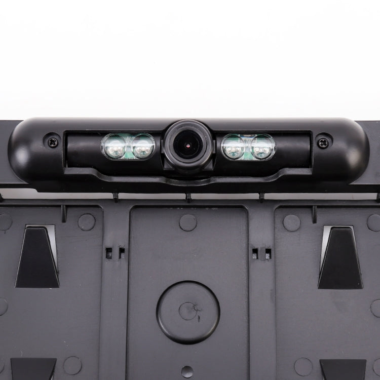 European Car License Plate Frame Rear View Camera, Size: 52.8cm x 12.6cm(Black)