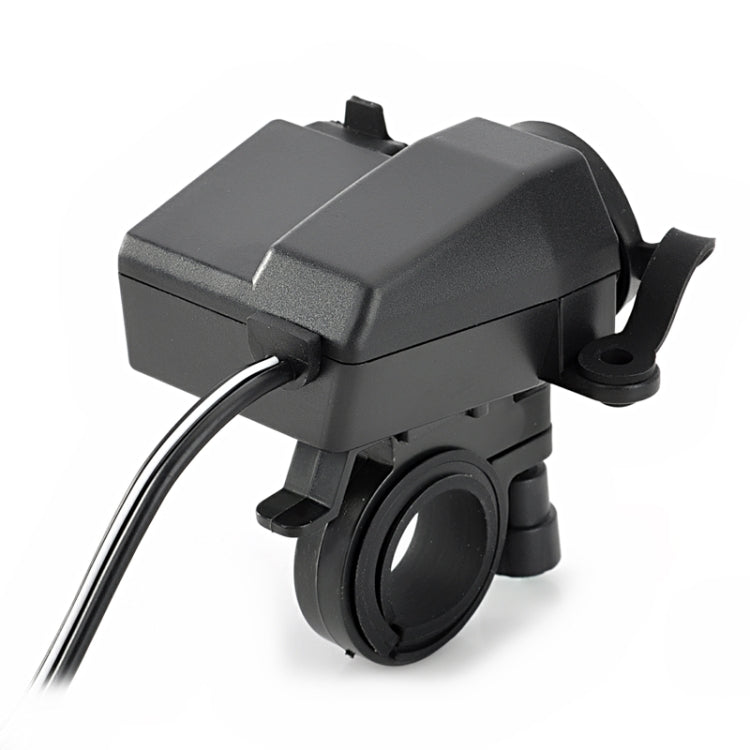 Waterproof USB Charging Dock Station Set for Cellphone / GPS / Motorcycle / Other Devices(Black)