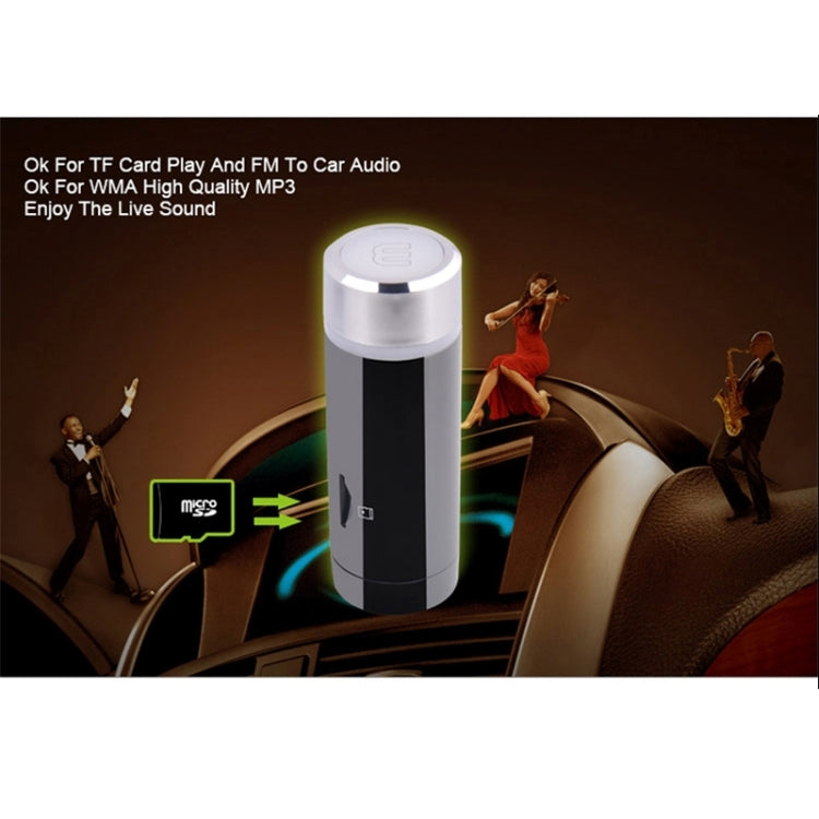FM28B Detachable Bluetooth Car FM Transmitter with Remote Control, Support TF Card Music Play / BT Hands-free Answer Phone