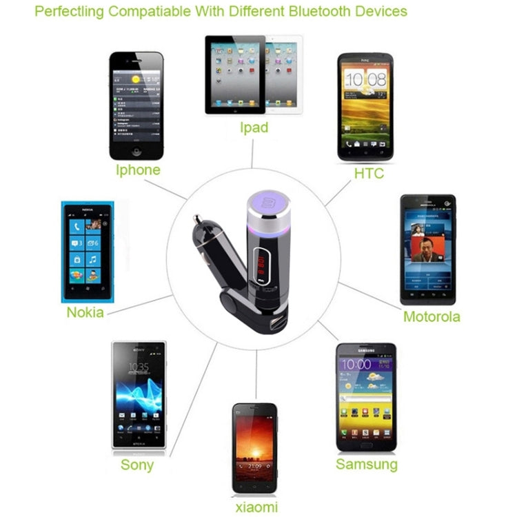 FM28B Detachable Bluetooth Car FM Transmitter with Remote Control, Support TF Card Music Play / BT Hands-free Answer Phone