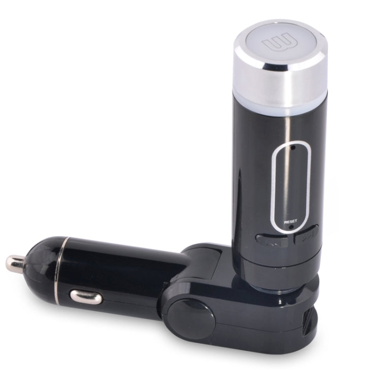 FM28B Detachable Bluetooth Car FM Transmitter with Remote Control, Support TF Card Music Play / BT Hands-free Answer Phone