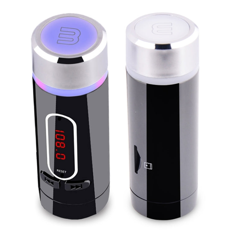 FM28B Detachable Bluetooth Car FM Transmitter with Remote Control, Support TF Card Music Play / BT Hands-free Answer Phone