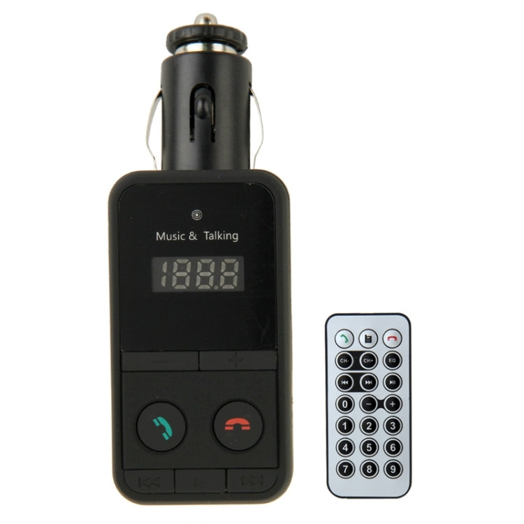 Car Bluetooth FM Transmitter with Remote Control for iPhone 6 & 6 Plus, iPhone 5 & 5C & 5S, Galaxy S6 / S5 / S IV, HTC, Support TF Card Music Play / Hands-free Answer Phone