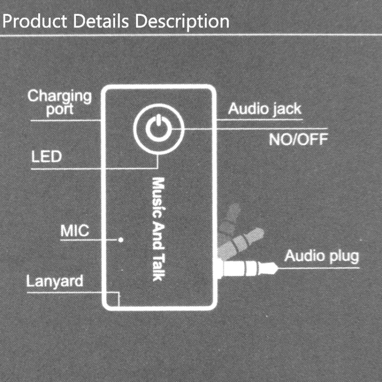 Car Bluetooth Talk and Music Mic Receiver for Mobile Phone / MP3