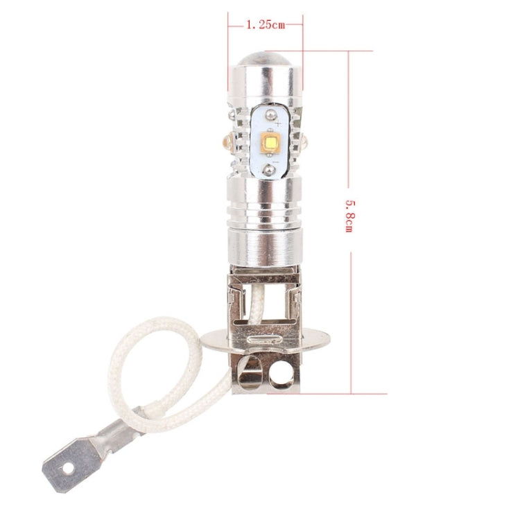 H3 25W 1250LM 6500K White Light 5 XT-E LED Car Foglight , Constant Current , DC12-24V ( Silver + Yellow )