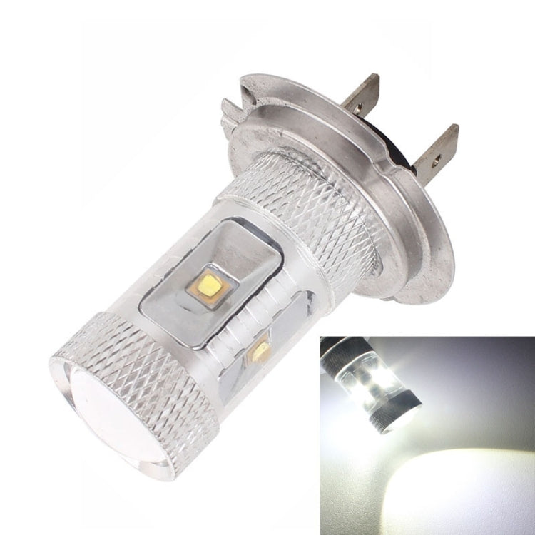 H7 30W 700LM 6500K White Light 6 cree-LED Car Foglight , Constant Current , DC12-24V ( Silver + Yellow )