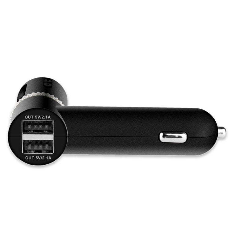 Bluetooth Hands-free Kit with 2 USB Port Car Charger, Support Music Play & Hands-free Answer Phone & FM Function
