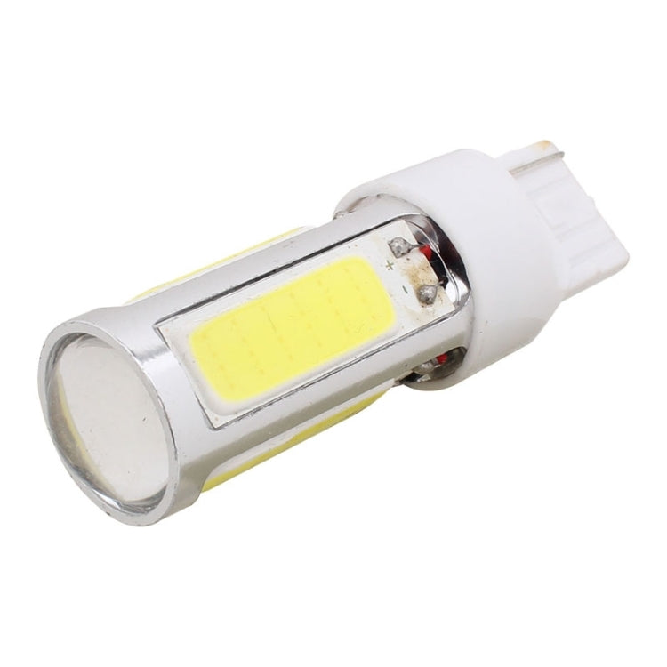 2PCS T20 Single Wire 1250LM 20W + 5W 5 x COB LED White Light Car Rear Fog Lamp Bulb, DC 12V