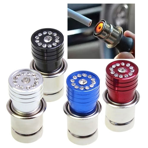 Car Diamond Encrusted Cigarette Lighter, Random Color Delivery