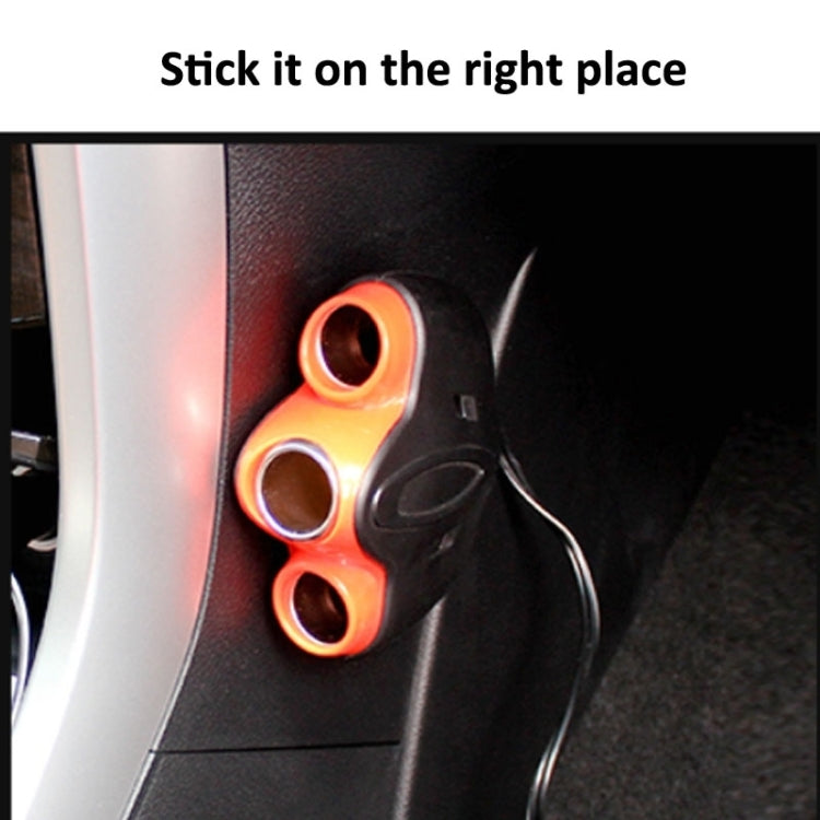 1 to 3 Car Cigarette Socket with 1A USB Port for Charging