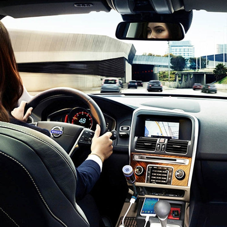 OKIT-F33 Car Bluetooth Hands-free, Support Music Play & Hands-free Answer Phone & FM & Smart Phones Charging Function