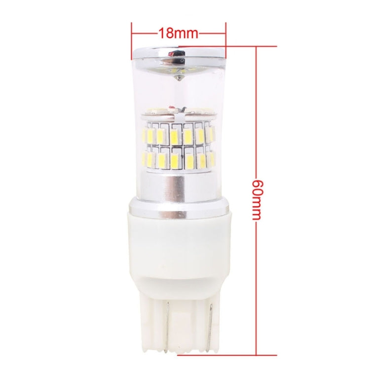 T20 Dual Wire 4.8W 480LM 6500K White Light 48 SMD 3014 LED Car Daytime Running Light Lamp Bulb for Vehicles, Constant Current, DC 12-24V