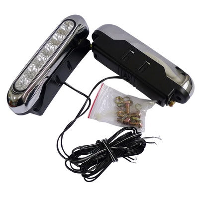 2 x 6 LED Day Light Blue & Red Driving Lamp for Car Truck