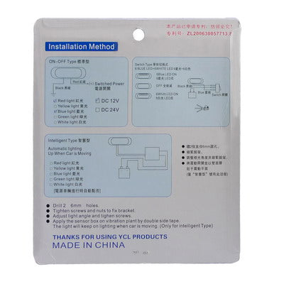 2 x 6 LED Day Light Blue & Red Driving Lamp for Car Truck