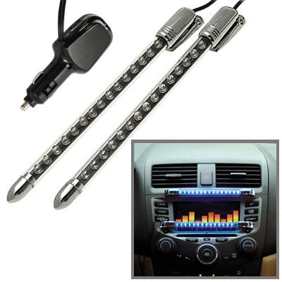 Car Charger Sound Control Music LED Blue Light, DC 12V