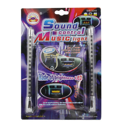 Car Charger Sound Control Music LED Blue Light, DC 12V