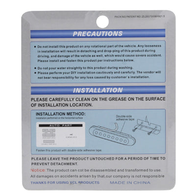 Universal White 8 LED Day Driving Lights for Car (DC 12V)