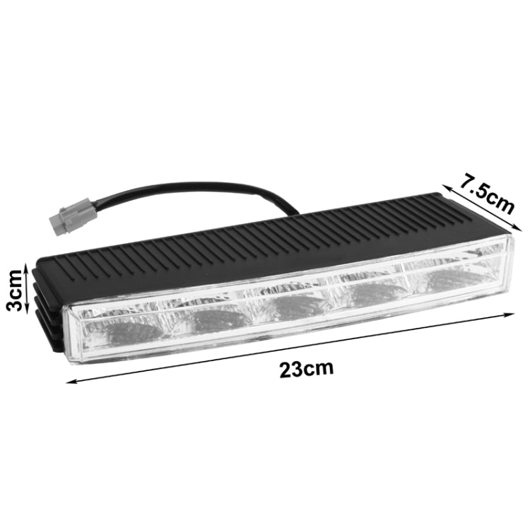 Universal White 5 LED Daytime Running Light for Car