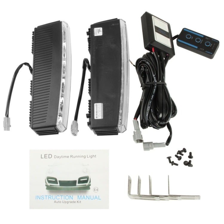 Universal White 5 LED Daytime Running Light for Car