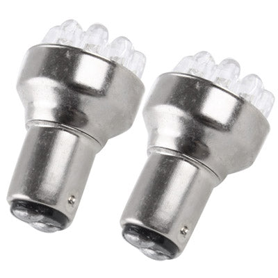 1157 White 12 LED Car Signal Light Bulb (Pair)