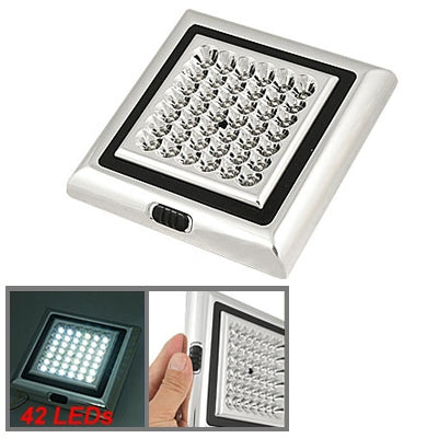 High Power Car Indoor 42 LED 3 Sections Switch Lamp Light, DC 12Vï¼ˆWhite Light)