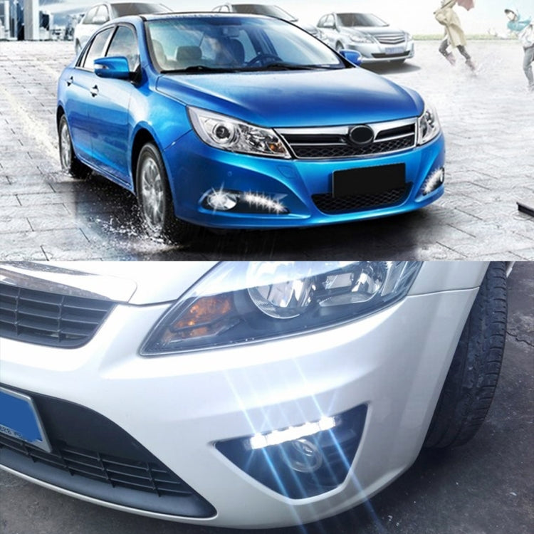 2 PCS 5 LED White Light Daytime Running Light Lamp for Car(Black)