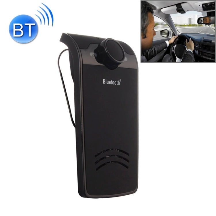 BY-01 Car Bluetooth Hands-free Kit with Car Charger, Support Music Play & Hands-free Answer Phone Function(Black)