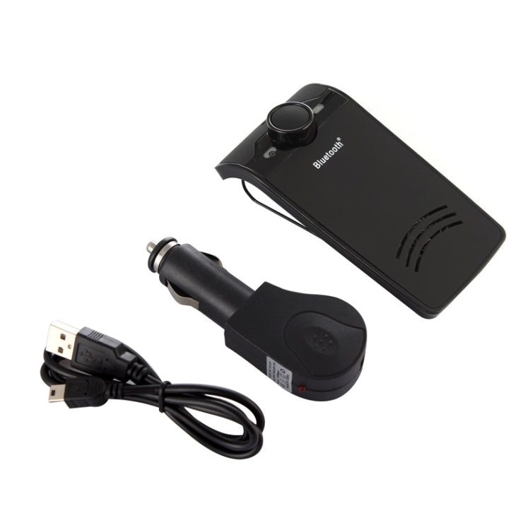 BY-01 Car Bluetooth Hands-free Kit with Car Charger, Support Music Play & Hands-free Answer Phone Function(Black)