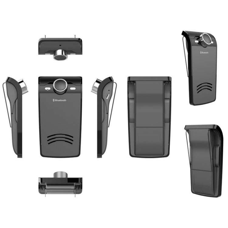 BY-01 Car Bluetooth Hands-free Kit with Car Charger, Support Music Play & Hands-free Answer Phone Function(Black)