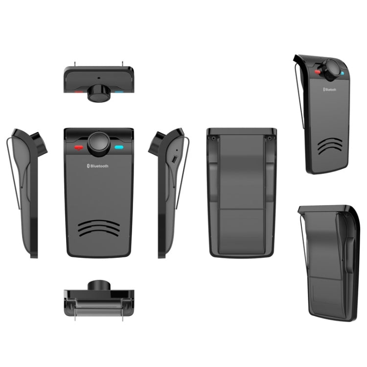 BY-01 Car Bluetooth Hands-free Kit with Car Charger, Support Music Play & Hands-free Answer Phone Function(Black)