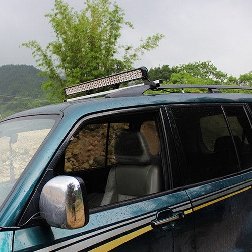 120W Bridgelux 40 LED White Light High Power Long Floodlight Engineering Lamp / Waterproof IP67 SUVs Light, DC 10-30V(Black)