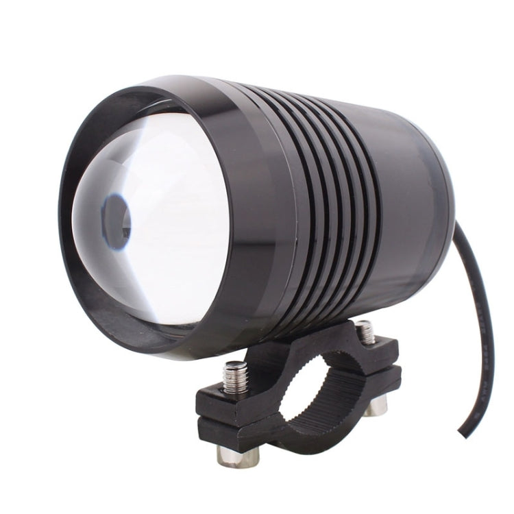 10W 900LM White Light 6500K 1-LED 3-Mode Wired Motorcycle Headlamp, Wire Length:40cm, DC 12V-24V