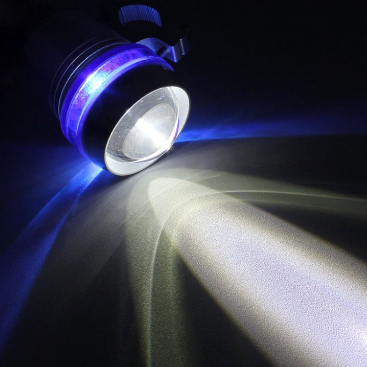 10W 900LM White Light 6500K 1-LED 3-Mode Wired Motorcycle Headlamp, Wire Length:40cm, DC 12V-24V