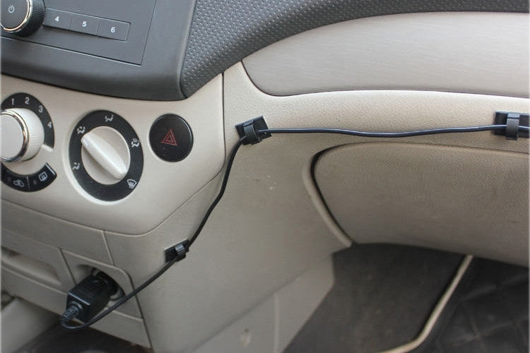 10 PCS Car Plastic Cable Clip with Adhesive Backed, Size: 1.4x1x0.6cm