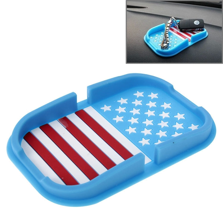 Multi-function Rubber Car Anti-slip Mat with Phone Holder(Blue)