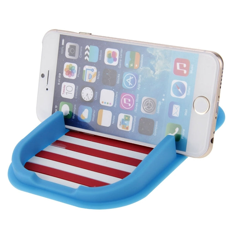 Multi-function Rubber Car Anti-slip Mat with Phone Holder(Blue)