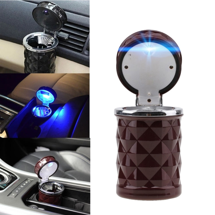 Diamond Facets Car Ashtray with LED Light