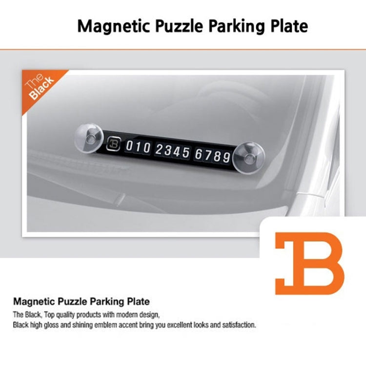 Car Magnetic Puzzle Phone Number Parking Plate