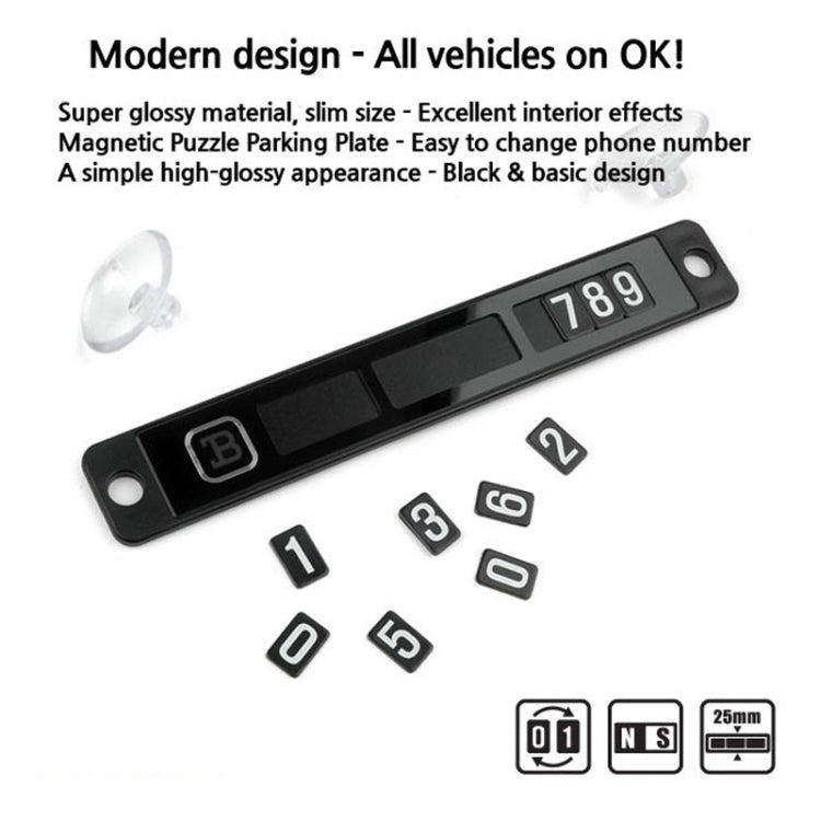 Car Magnetic Puzzle Phone Number Parking Plate