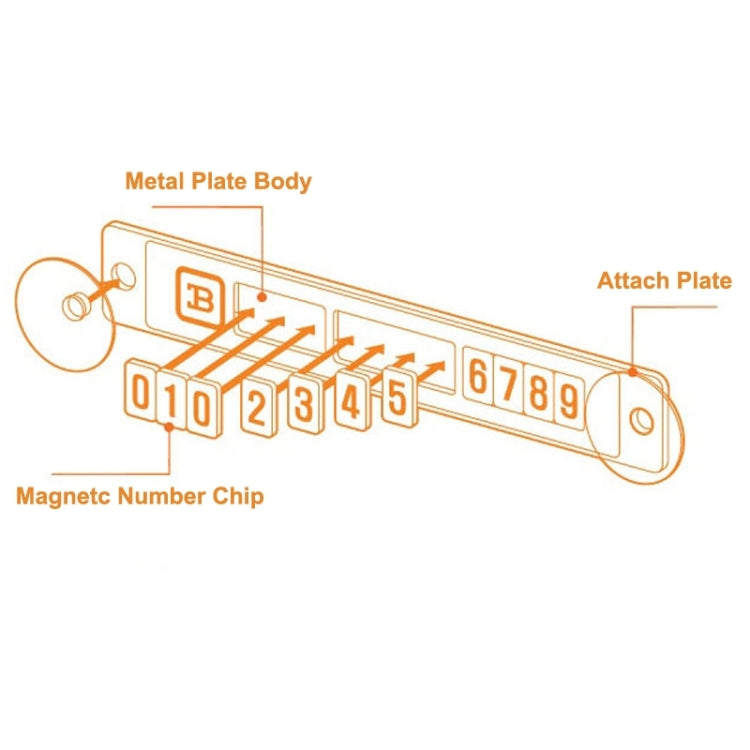 Car Magnetic Puzzle Phone Number Parking Plate