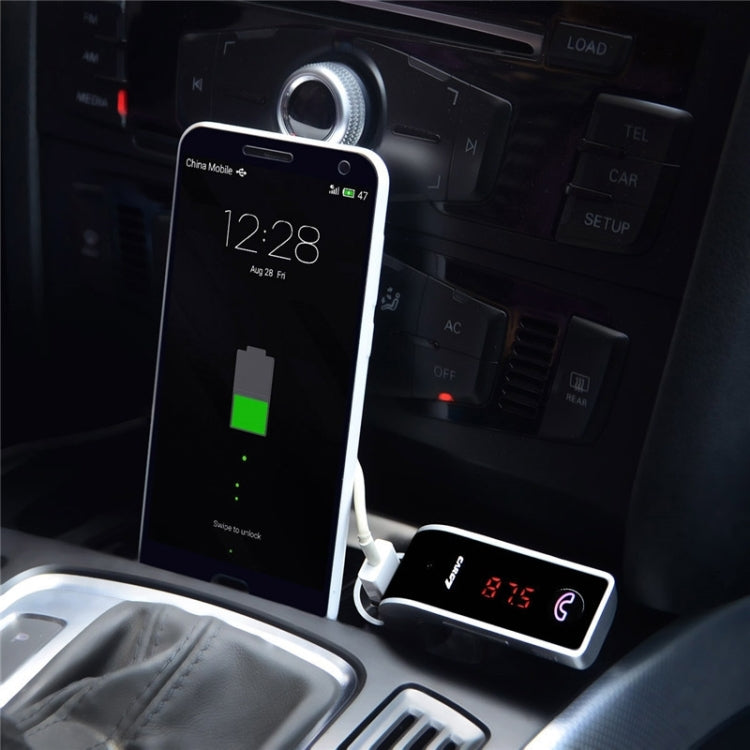 Multifunctional Bluetooth Car Charger with Car Full Frequency FM Transmitter / Stereo MP3 Player for iPhone 6s & 6s Plus, Galaxy Note 5 & S6 Edge+, and Most Bluetooth Mobile Devices