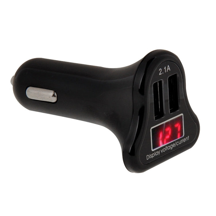 Mini Car Charger / Smart Car Battery Voltage Detector with LED Display for iPad & Smartphones & PSP(Black)